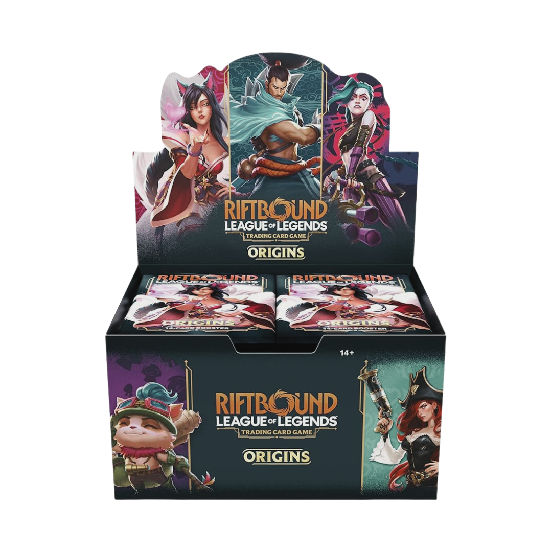 Display Riftbound Origins anglais scellé, boîte de 24 boosters TCG officiel League of Legends Riot Games