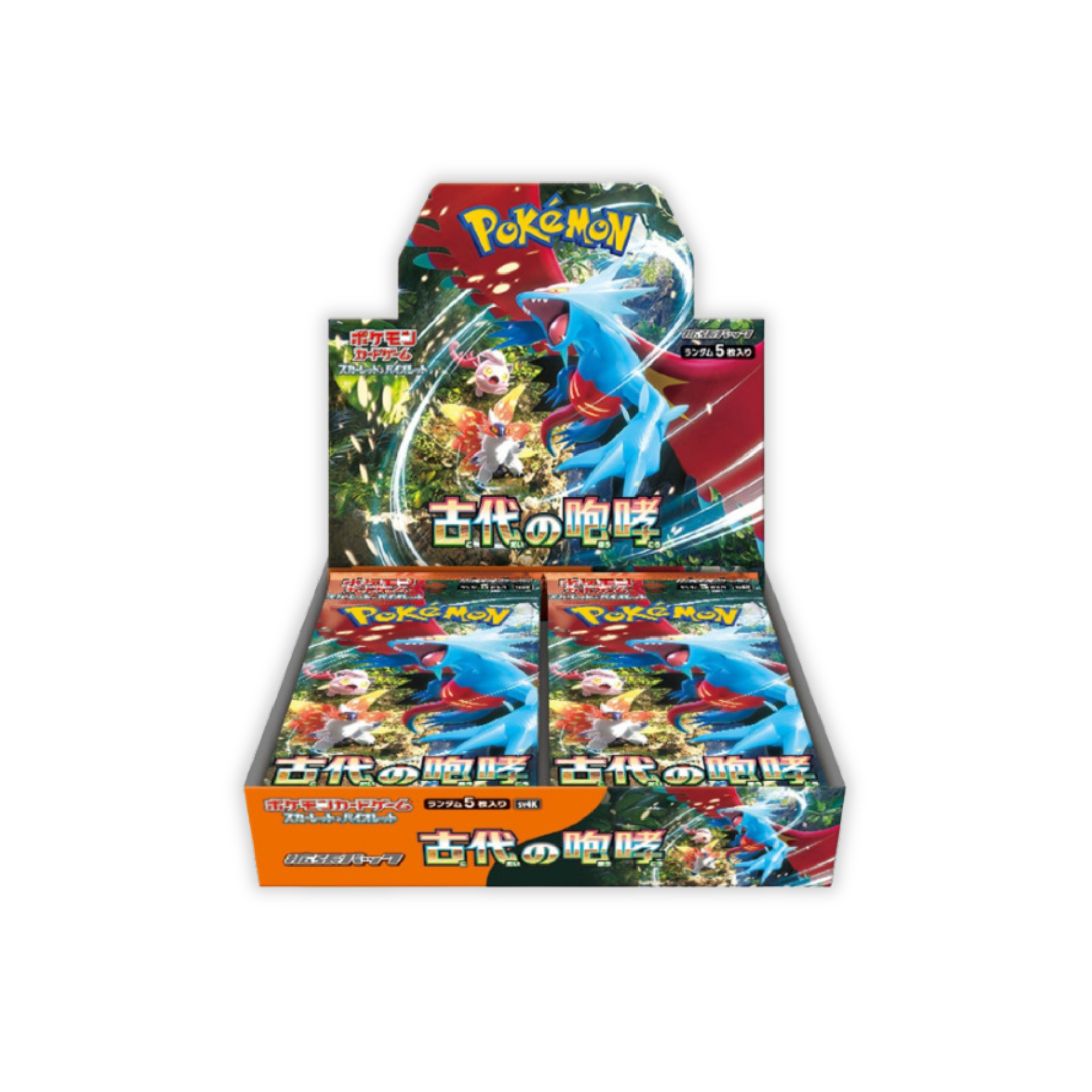 Display Pokémon Ancient Roar SV4K japonais scellé, 30 boosters, set JP Passé Paradoxe avec Rugit-Lune SAR
