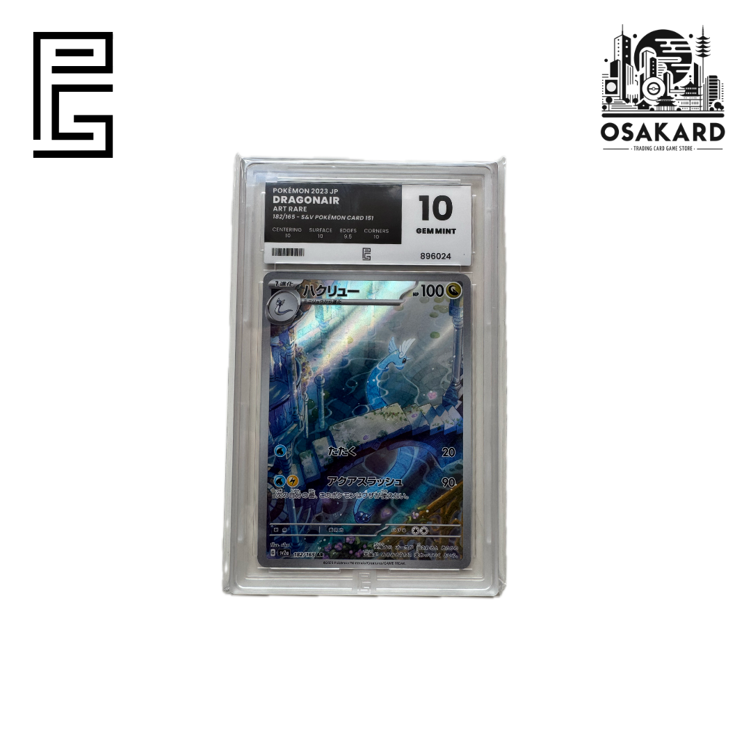 Carte Pokémon Draco 182/165 SV2A japonais gradée Pure Grading 10 Gem Mint, scellée dans son slab rigide