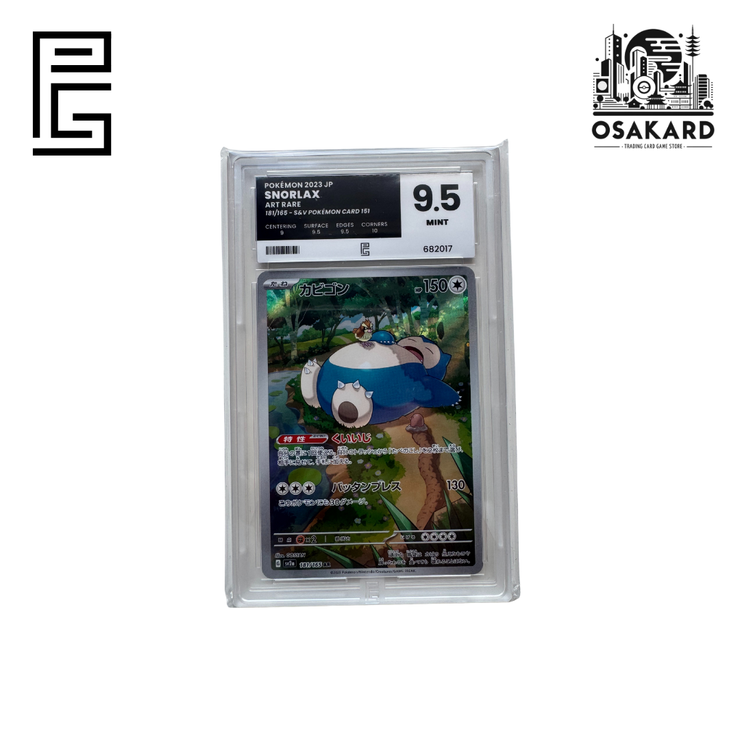Carte Pokémon Ronflex 181/165 SV2A japonaise gradée Pure Grading 9.5 Mint, slab scellé
