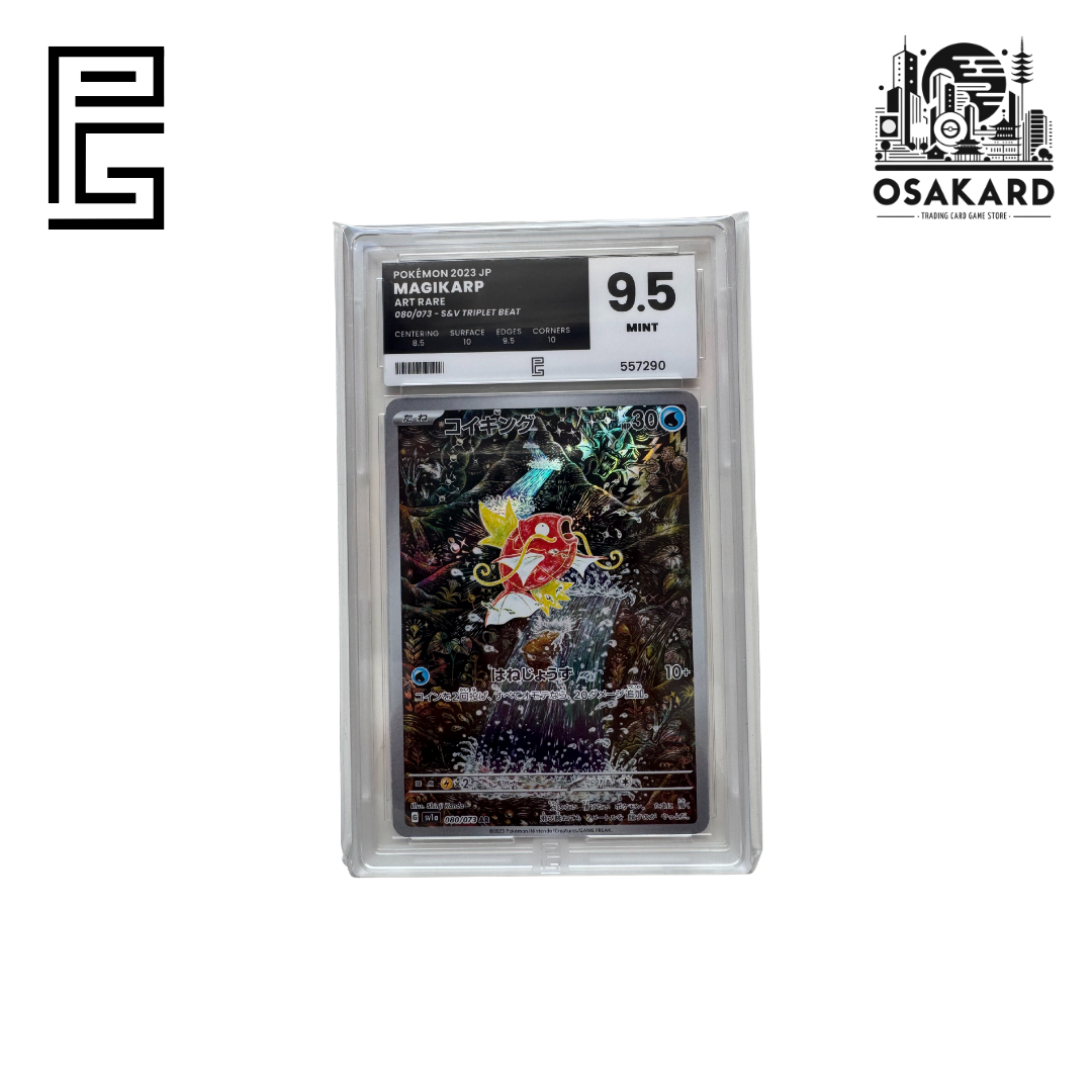 Carte Pokémon Magikarp 080/073 SV1A japonaise gradée Pure Grading 9.5 Mint, slab scellé