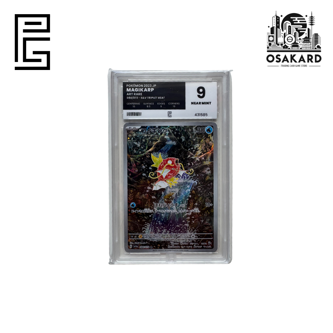 Carte Pokémon Magicarpe 080/073 SV1A Triplet Beat japonaise, gradée Pure Grading 9 Near Mint slab scellé