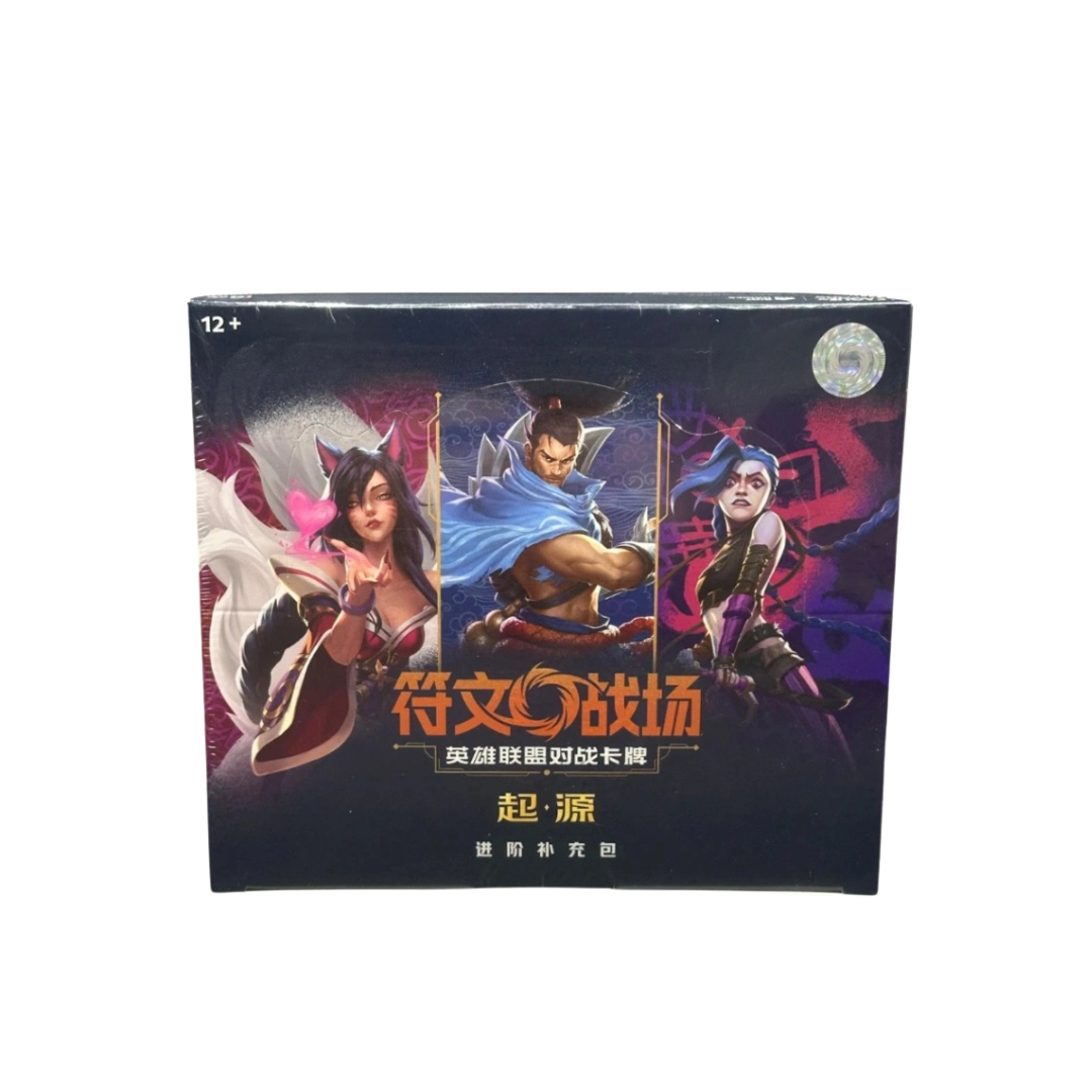 Display Jumbo Riftbound Origins chinois scellé, 12 boosters × 14 cartes, TCG officiel League of Legends Riot Games