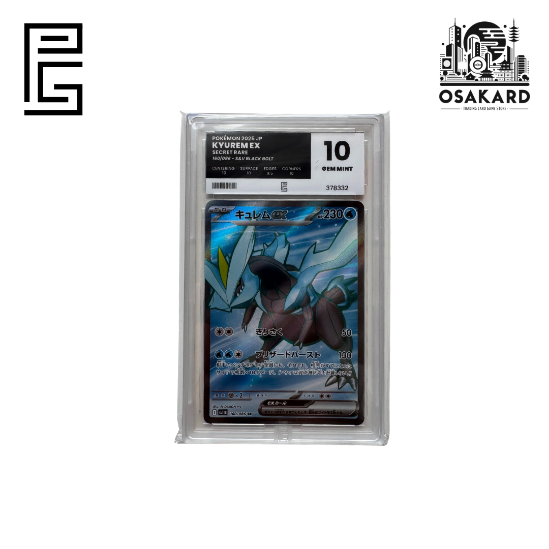Carte Pokémon Kyurem EX 160/086 SV11B japonaise gradée Pure Grading 10 Gem Mint, slab scellé
